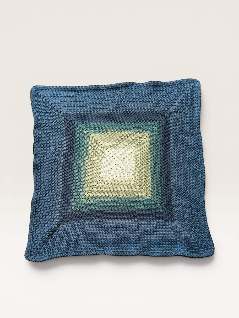 Handmade Crochet Small Blanket Approximately 35”x35” inches